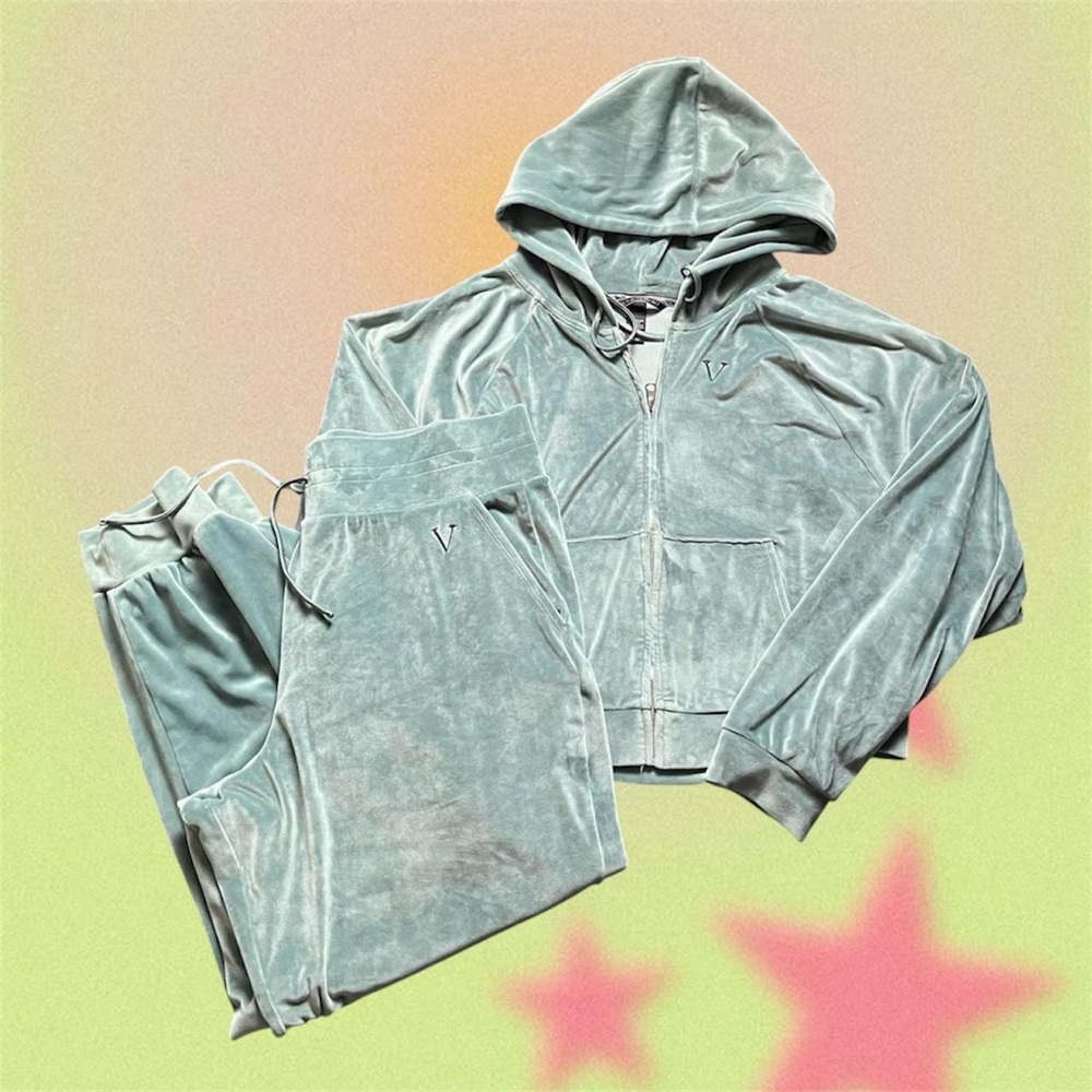 Victoria's Secret Velour Hoodie and Pants set